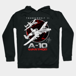 A-10 Thunderbolt II Warthog subsonic attack aircraft nicknamed Hog Us Air Force Fighterjet Hoodie